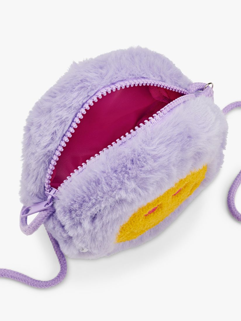 Buy Small Stuff Kids' SMILEYWORLD®️ Faux Fur Crossbody Bag, Lilac Online at johnlewis.com