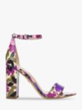 Sam Edelman Yaro Floral Paint Print Block Heeled Sandals, Violet/Multi, Violet/Multi