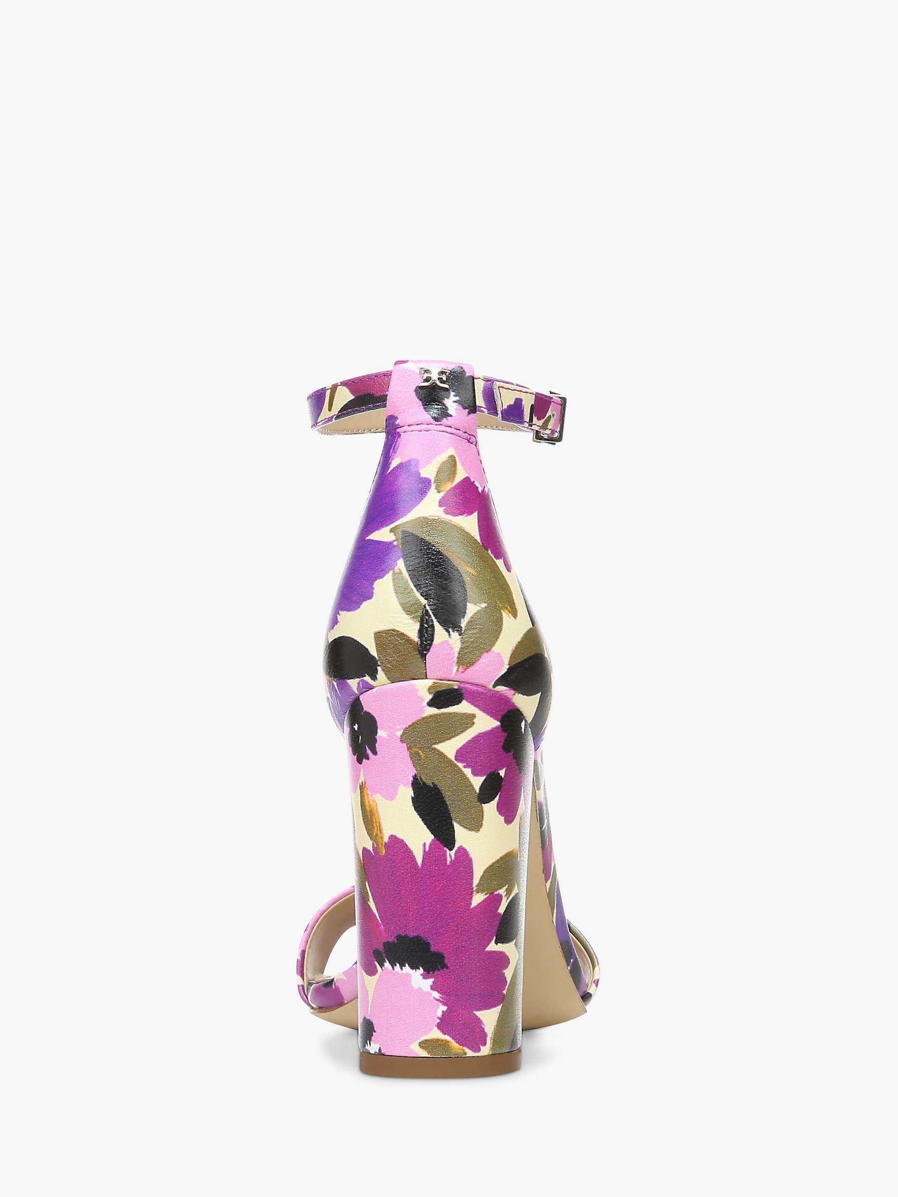 Buy Sam Edelman Yaro Floral Paint Print Block Heeled Sandals, Violet/Multi Online at johnlewis.com