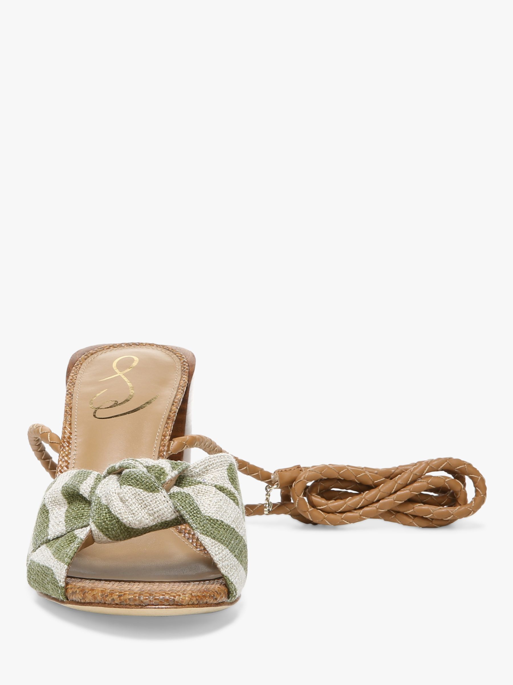 Sam Edelman Bodhi Knot Detail Striped Sandals, Green/Multi at John ...