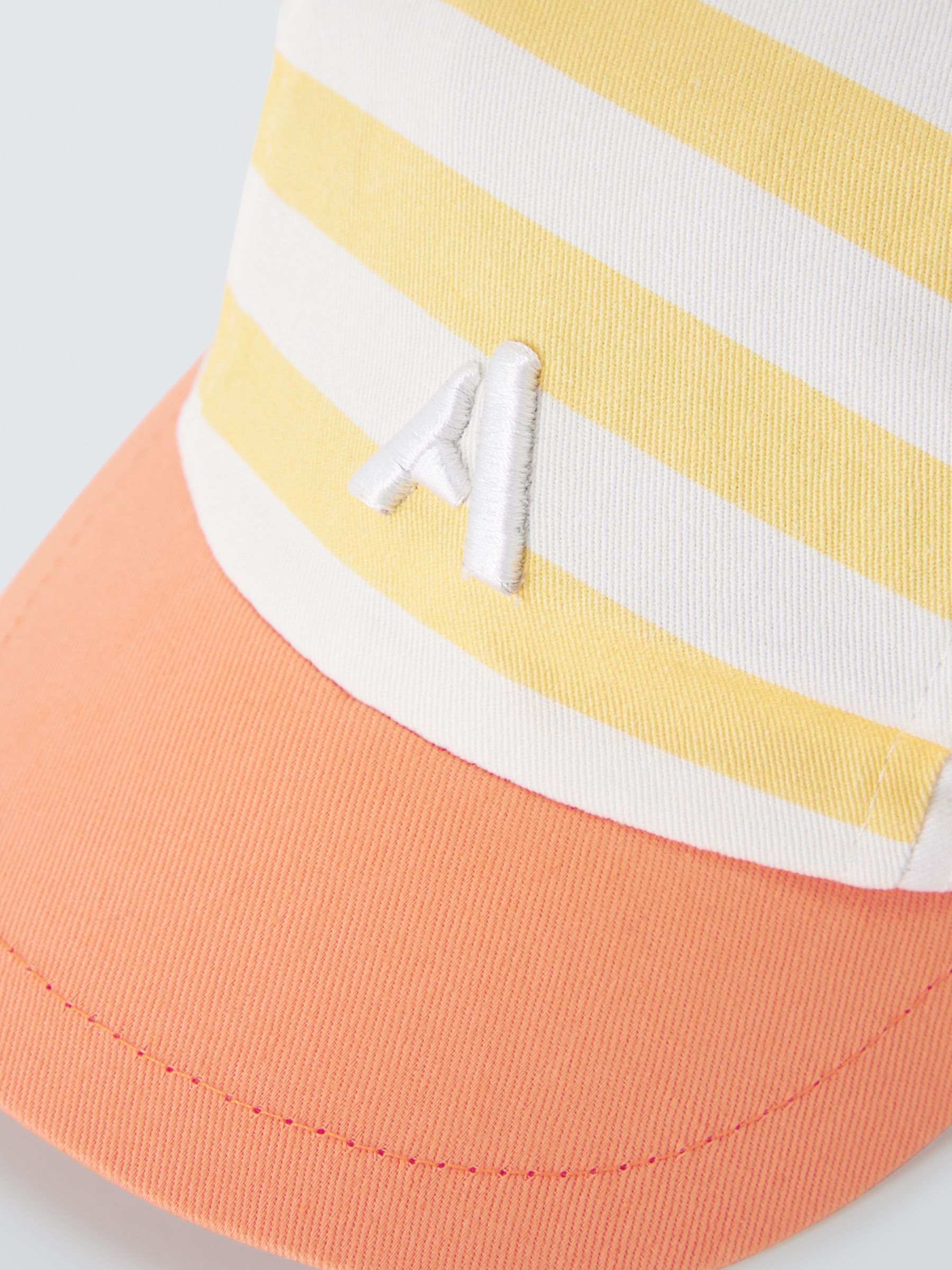 Buy John Lewis ANYDAY Kids' Stripe Contrast Peak Cap, Yellow/Multi Online at johnlewis.com