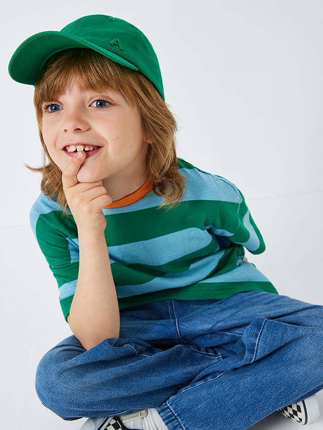 John Lewis ANYDAY Kids' Embroidered Baseball Cap, Green