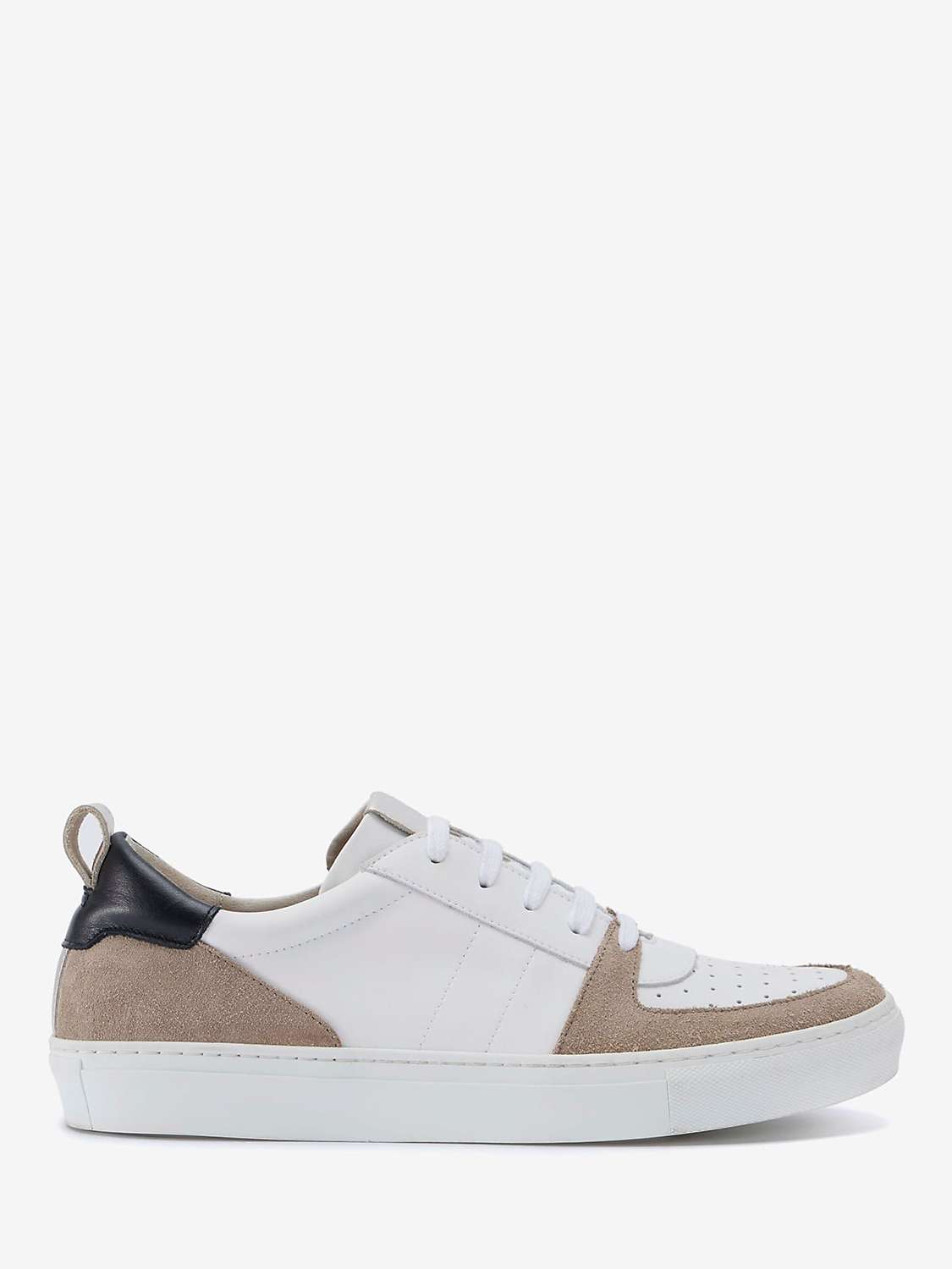 Buy Mint Velvet Suede Trim Low Top Trainers, Natural Online at johnlewis.com