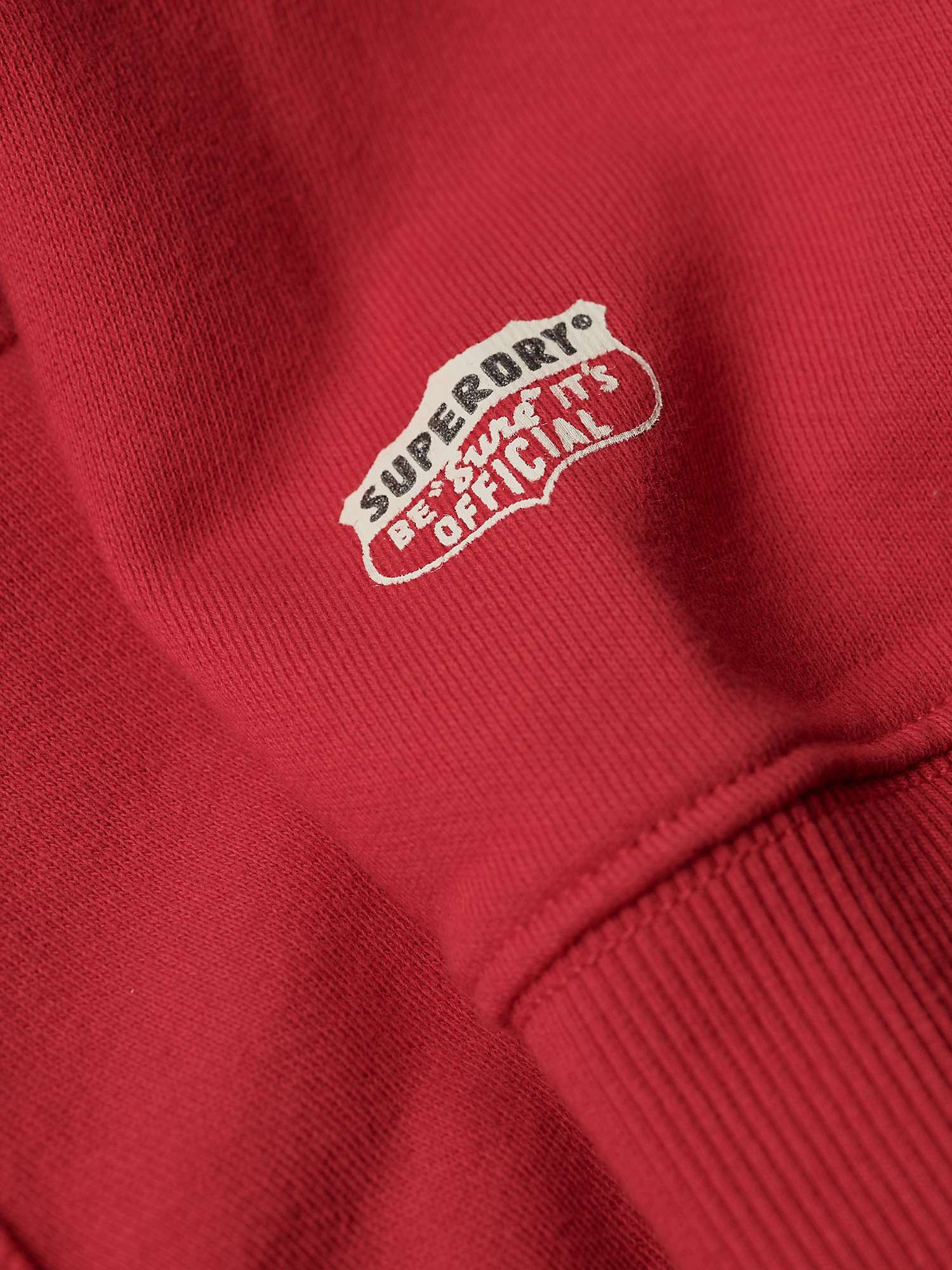Buy Superdry Workwear Logo Graphic Hoodie, Soda Pop Red Online at johnlewis.com