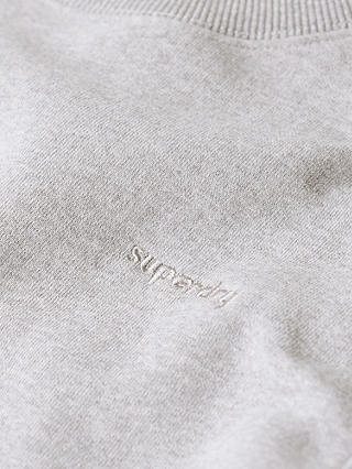 Superdry Vintage washed Cotton Sweatshirt, College Grey Marl