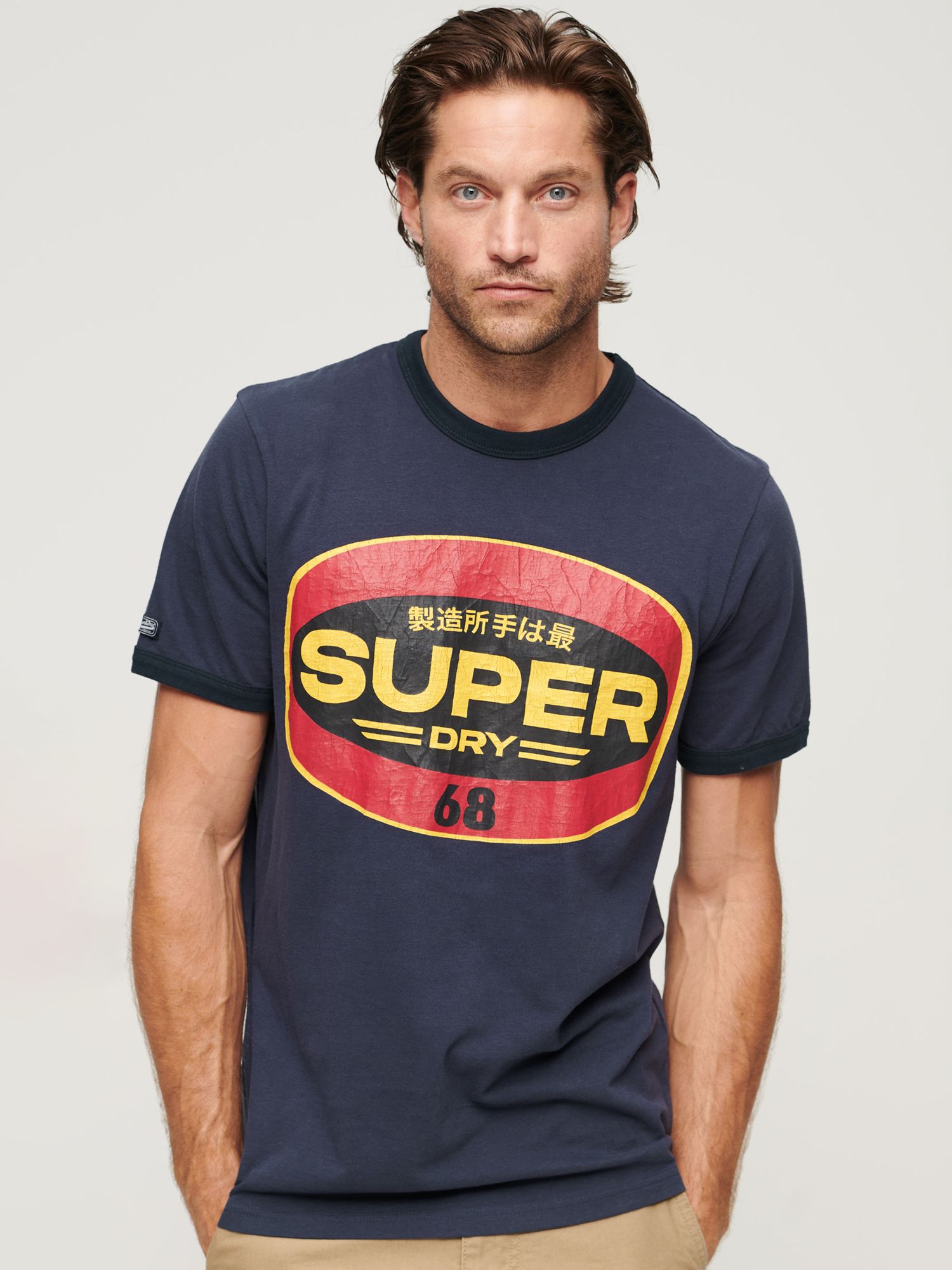 Superdry Workwear Gasoline Logo T-Shirt, Eclipse Navy