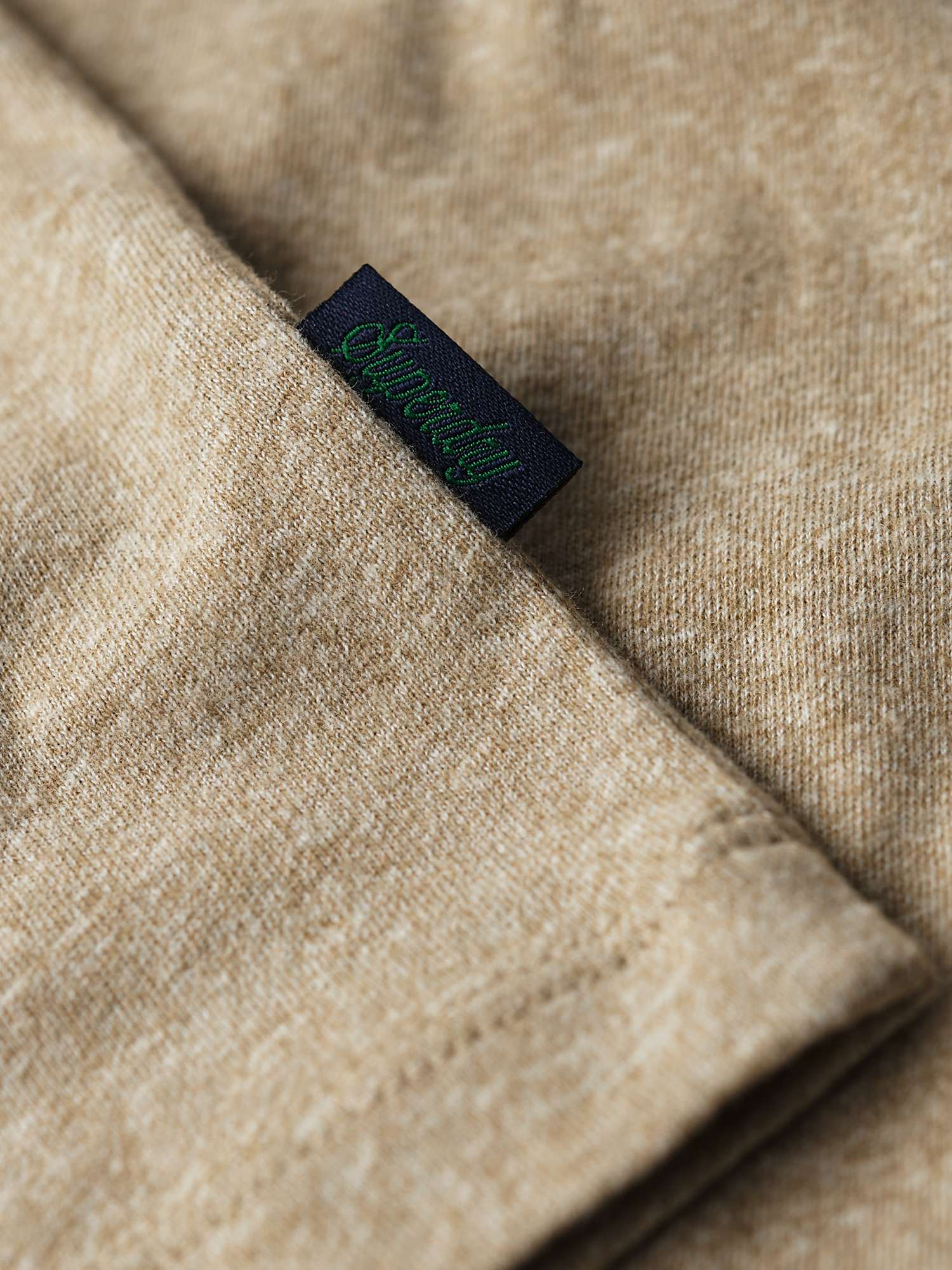 Superdry Organic Cotton Essential Logo Ringer T-Shirt, Tan Brown at ...