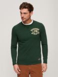 Superdry Vintage Athletic Chest Long Sleeve T-Shirt, Enamel Green