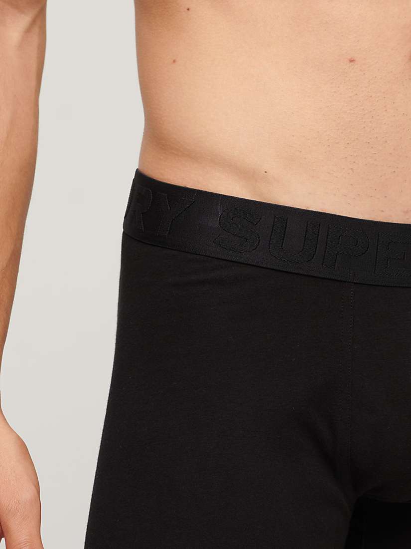 Buy Superdry Organic Cotton Blend Boxers, Pack of 3, Black Online at johnlewis.com