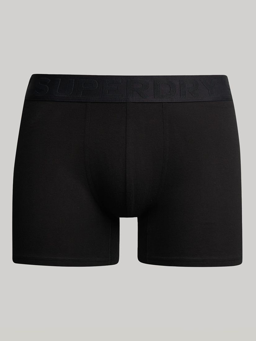 Superdry Organic Cotton Blend Boxers, Pack of 3, Black, S
