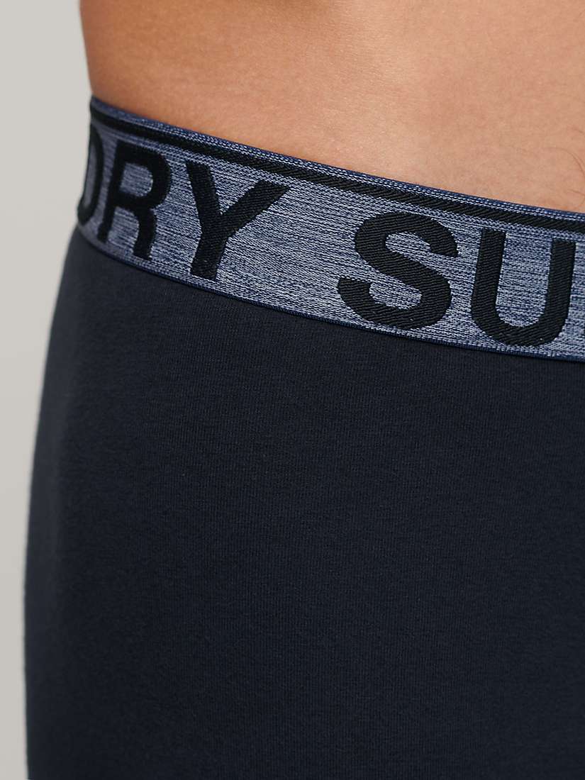 Buy Superdry Organic Cotton Trunks, Pack of 3, Navy Online at johnlewis.com