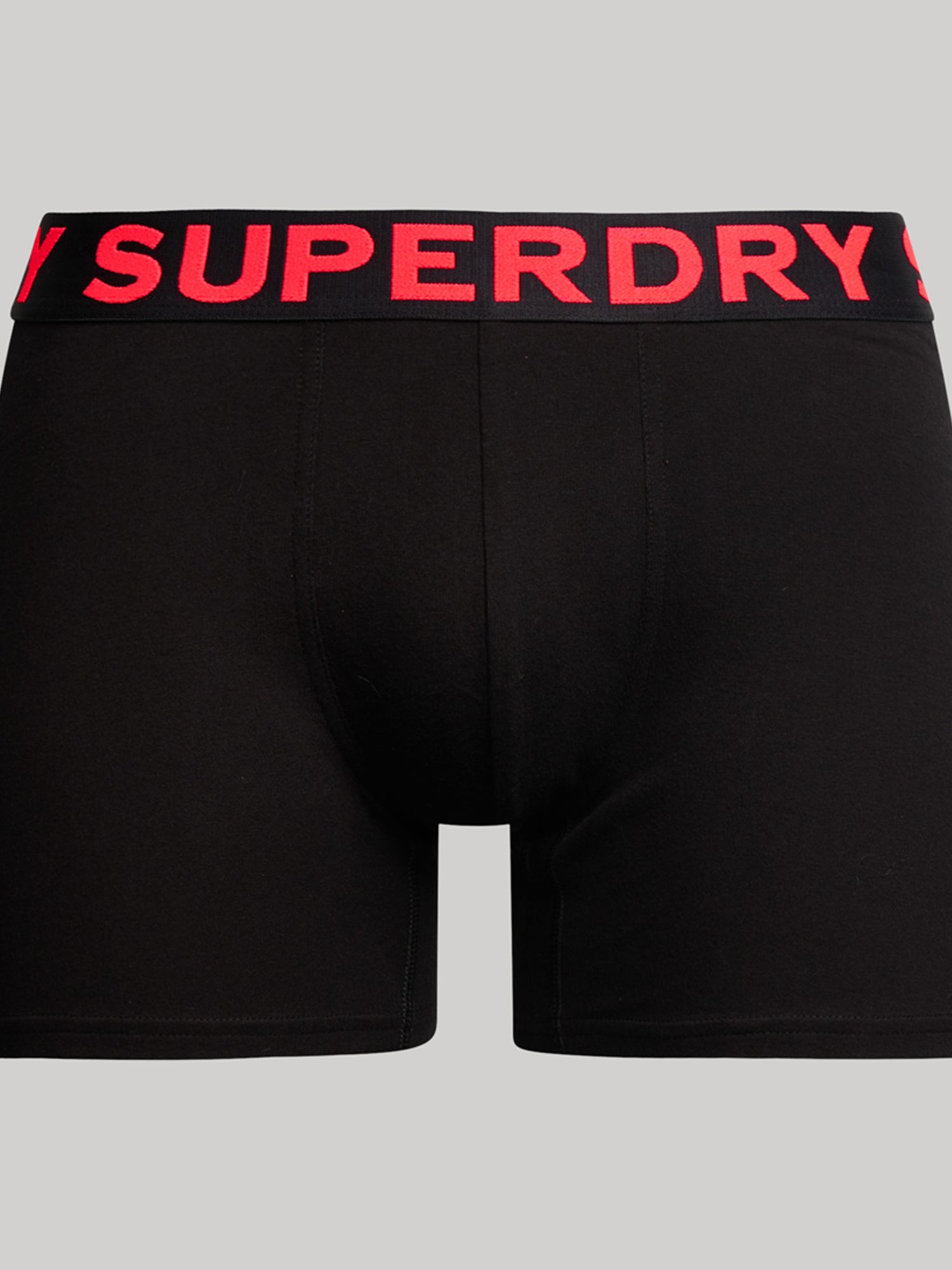 Superdry Organic Cotton Boxers, Pack of 3, Black/Neon, XL