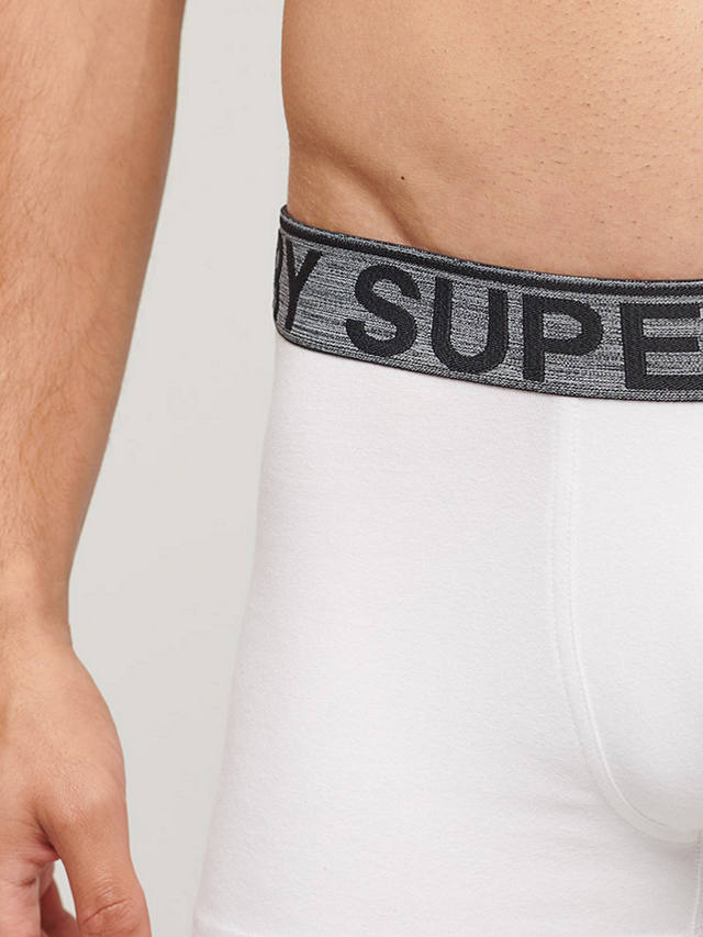 Superdry Organic Cotton Blend Trunks, Pack of 3, Optic