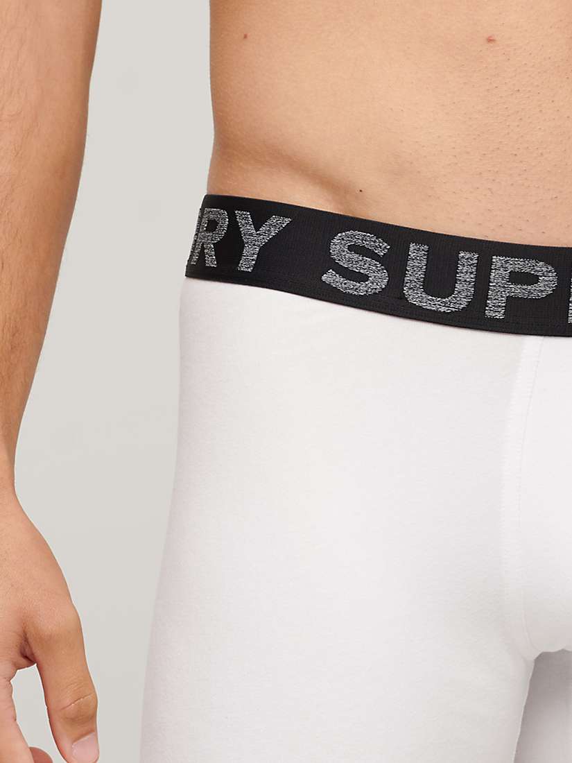 Buy Superdry Organic Cotton Blend Boxers, Pack of 3, Optic Online at johnlewis.com