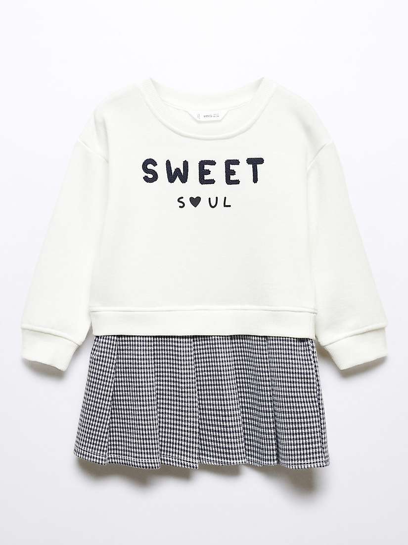 Buy Mango Baby Sweet Soul Sweatshirt Dress, Natural White/Multi Online at johnlewis.com
