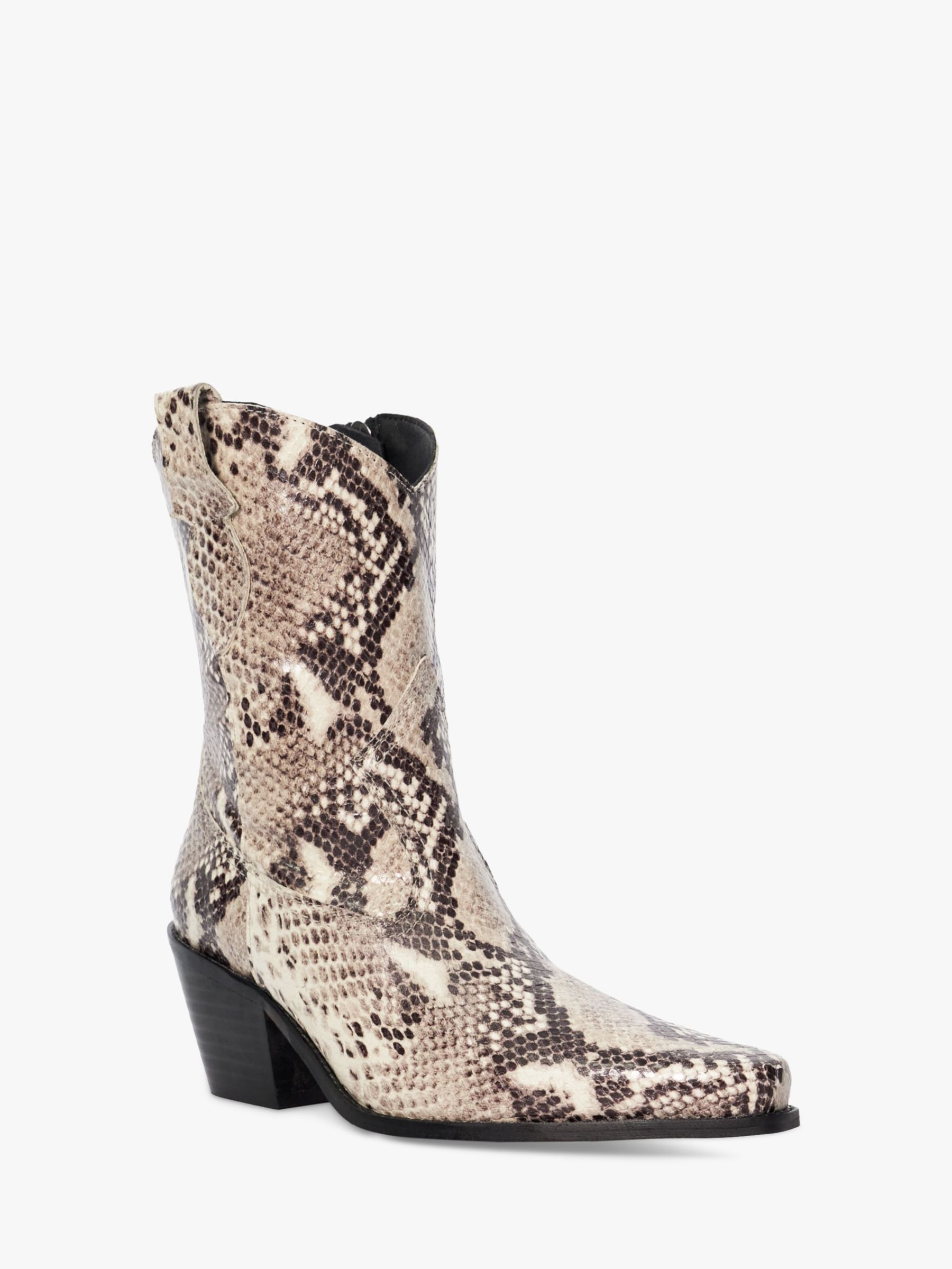 Buy Dune Pardner 2 Leather Western Boots, Reptile Online at johnlewis.com