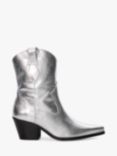 Dune Pardner 2 Leather Cowboy Boots, Silver