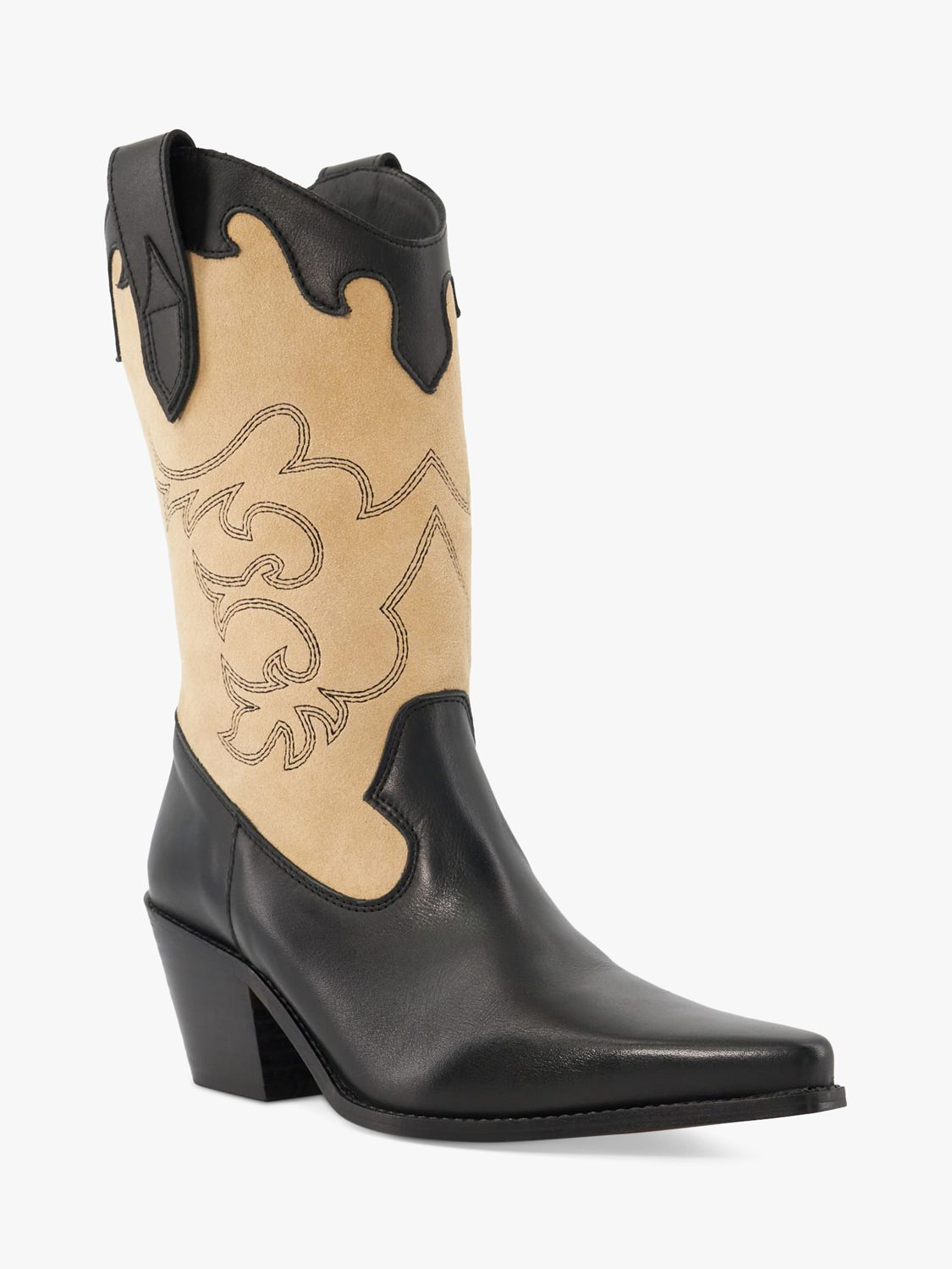 Buy Dune Prickly Leather Cowboy Boots Online at johnlewis.com