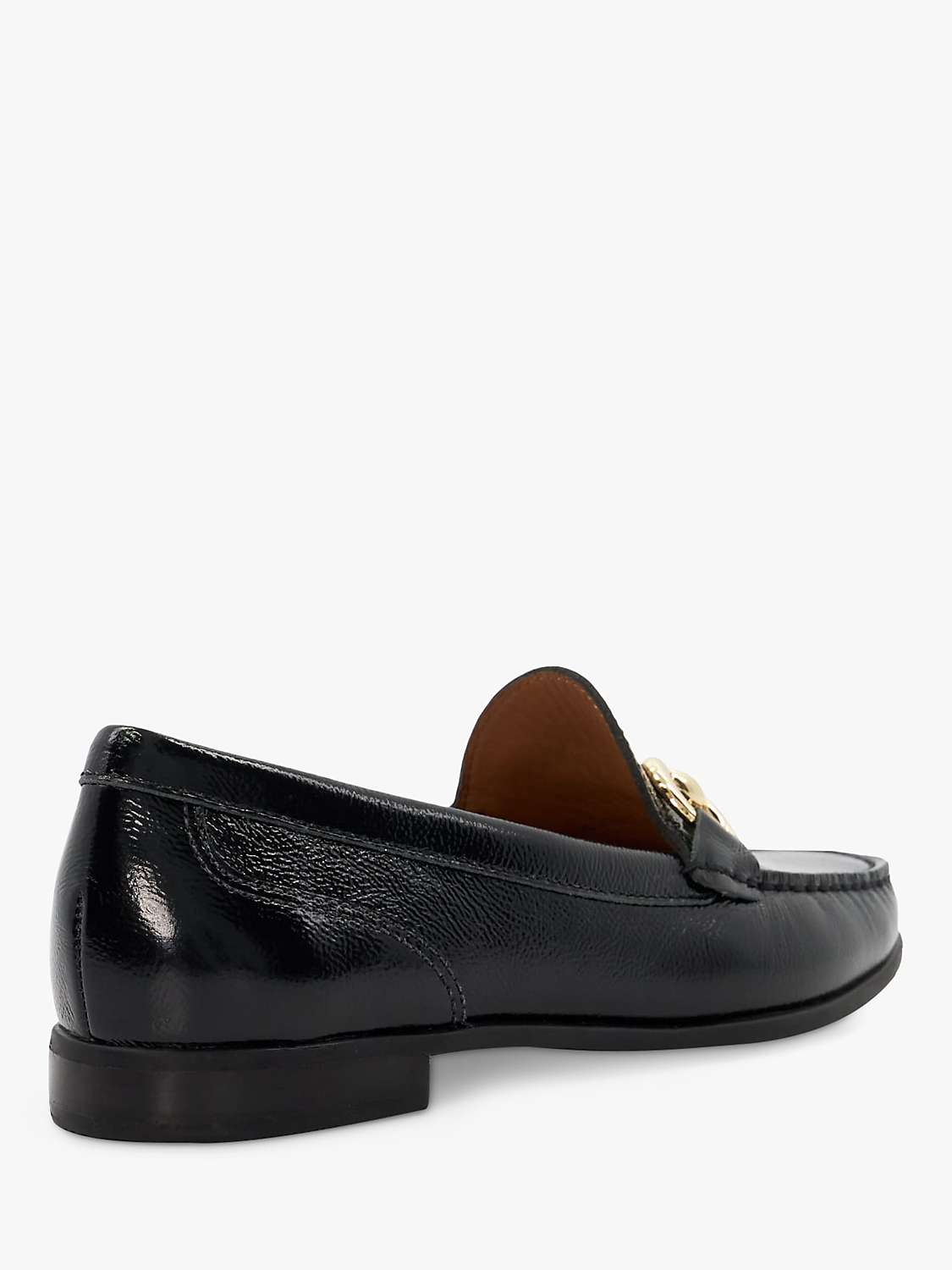 Buy Dune Glenesk Leather Snaffle Trimmed Loafers, Black Online at johnlewis.com