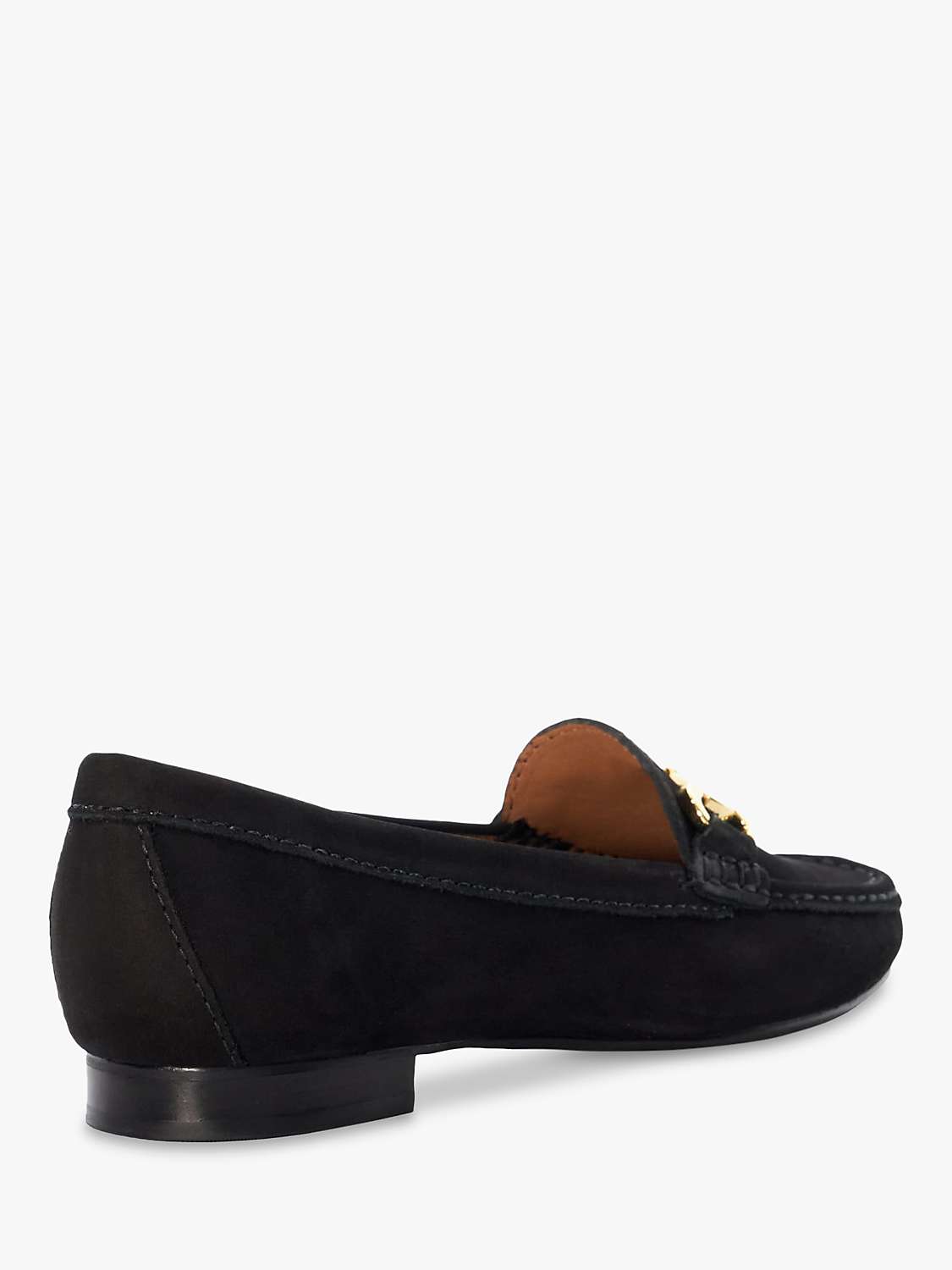Buy Dune Glenniee Suede Comfort Snaffle Loafers, Black Online at johnlewis.com