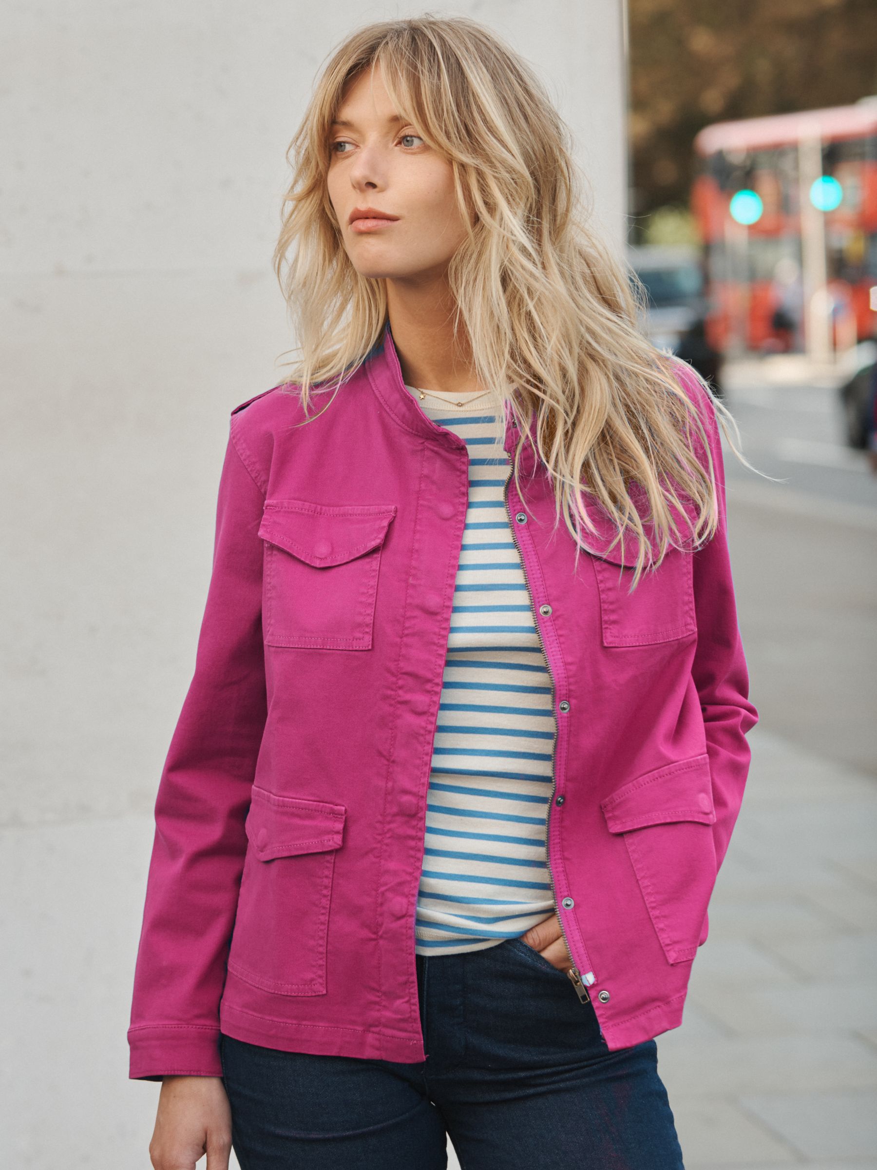 Hot pink outlet jacket