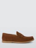 John Lewis Easy Suede Loafers, Snuff