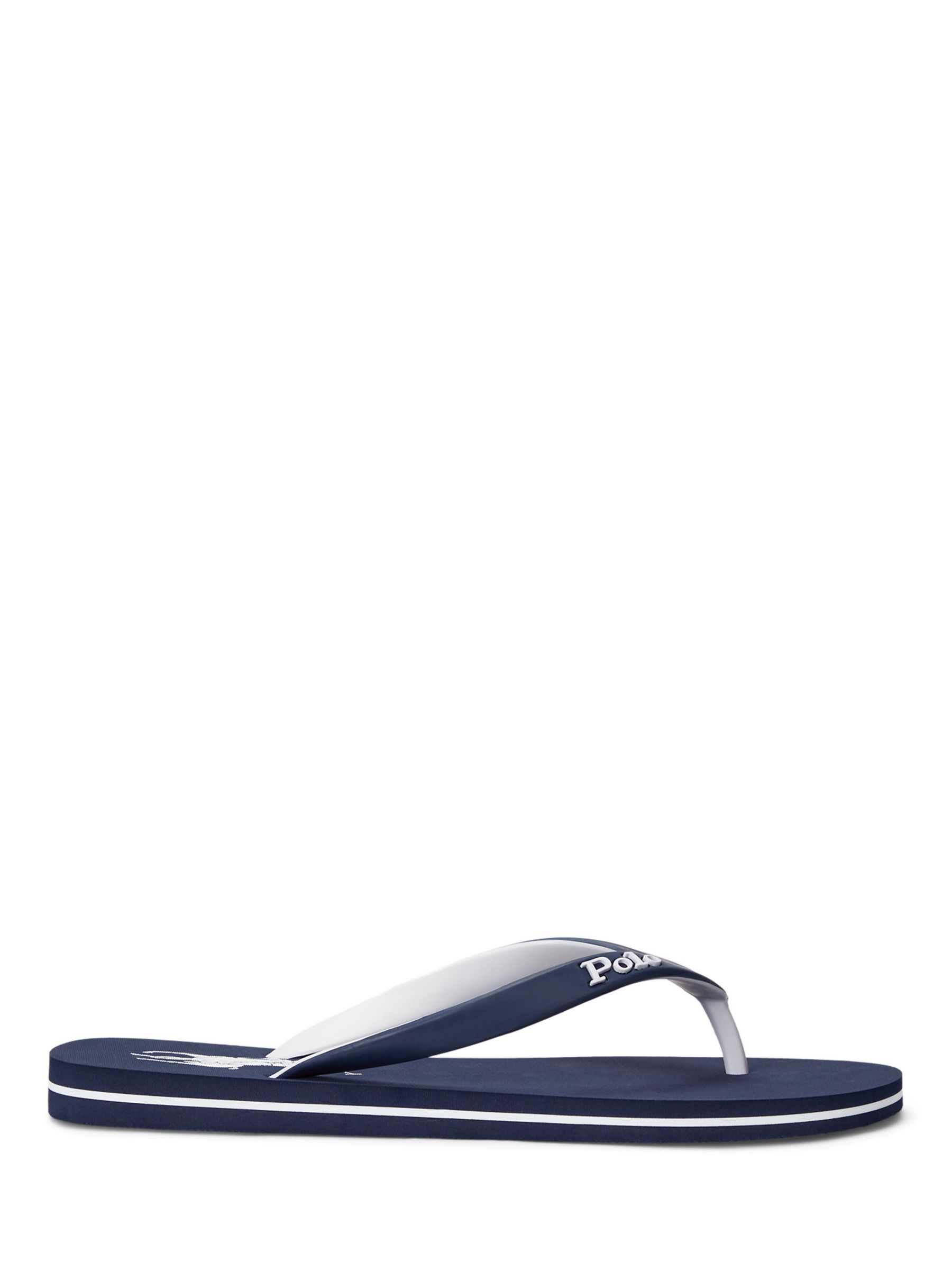 Ralph Lauren Rubber Sandals, Navy/White, 8