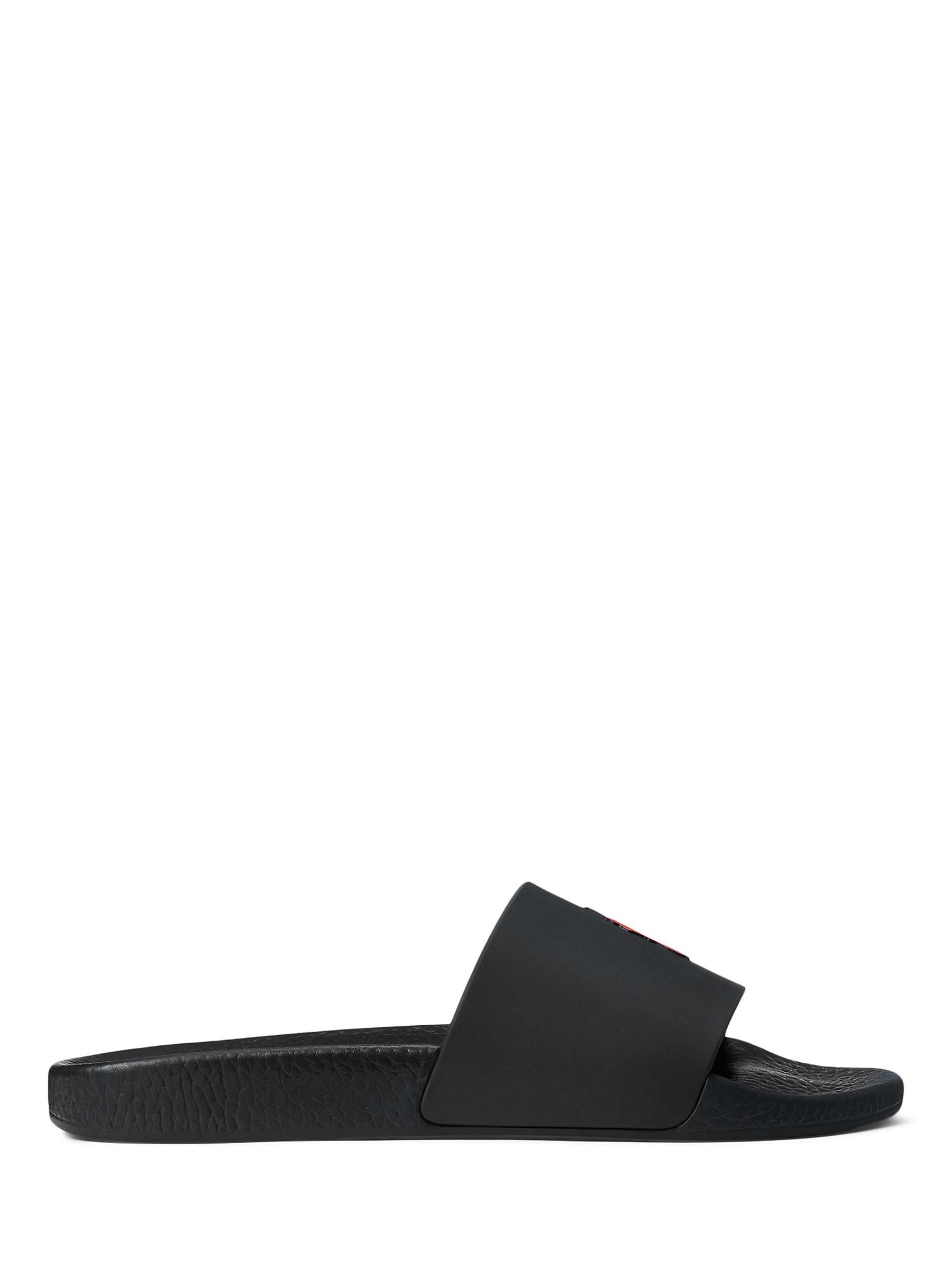 Buy Polo Ralph Lauren Slider Sandals, Black/Red Online at johnlewis.com