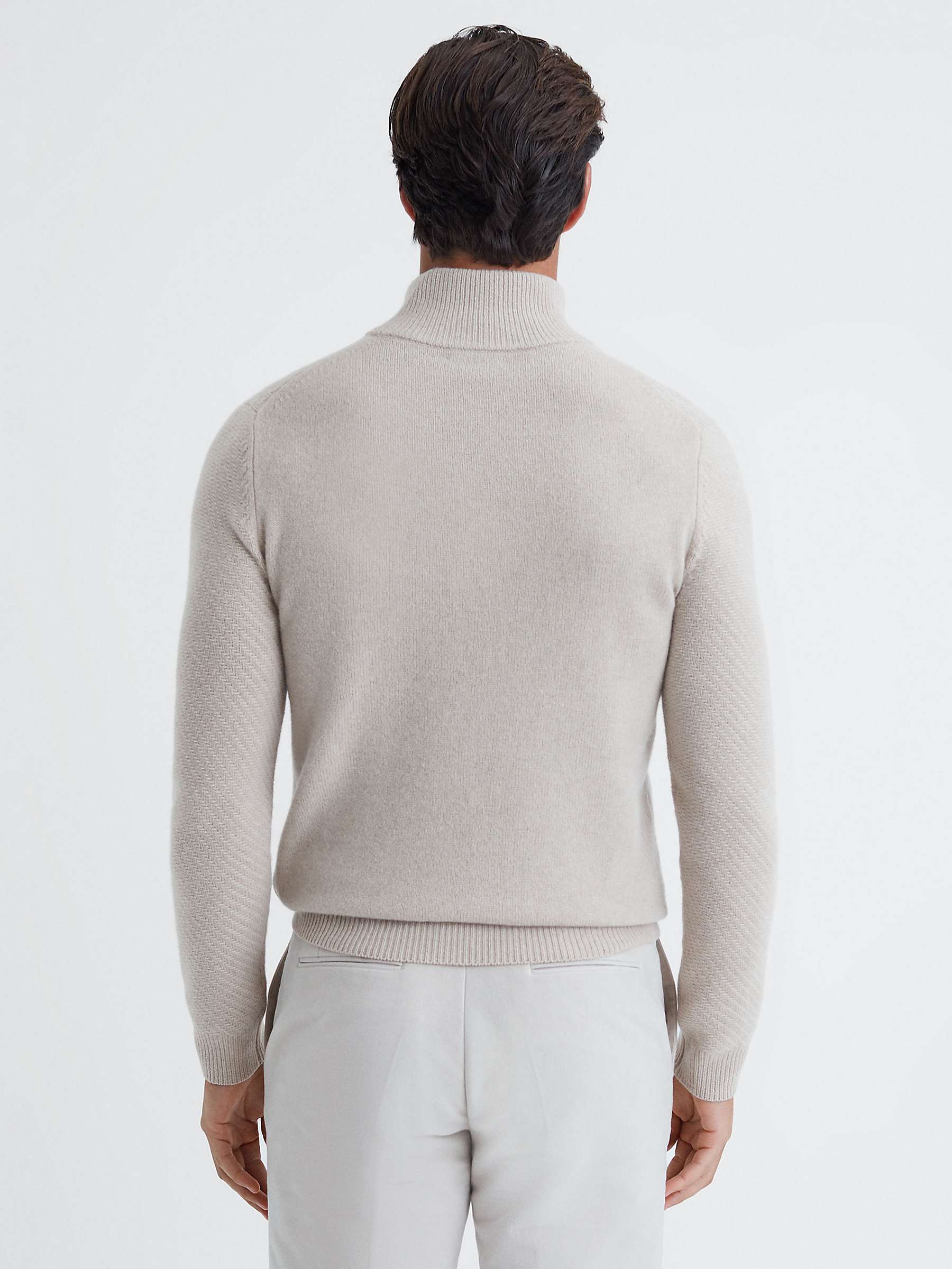 Buy Reiss Tempo Wool Blend Long Sleeve Half Zip Jumper Online at johnlewis.com