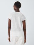 John Lewis Linen V-Neck T-Shirt, White