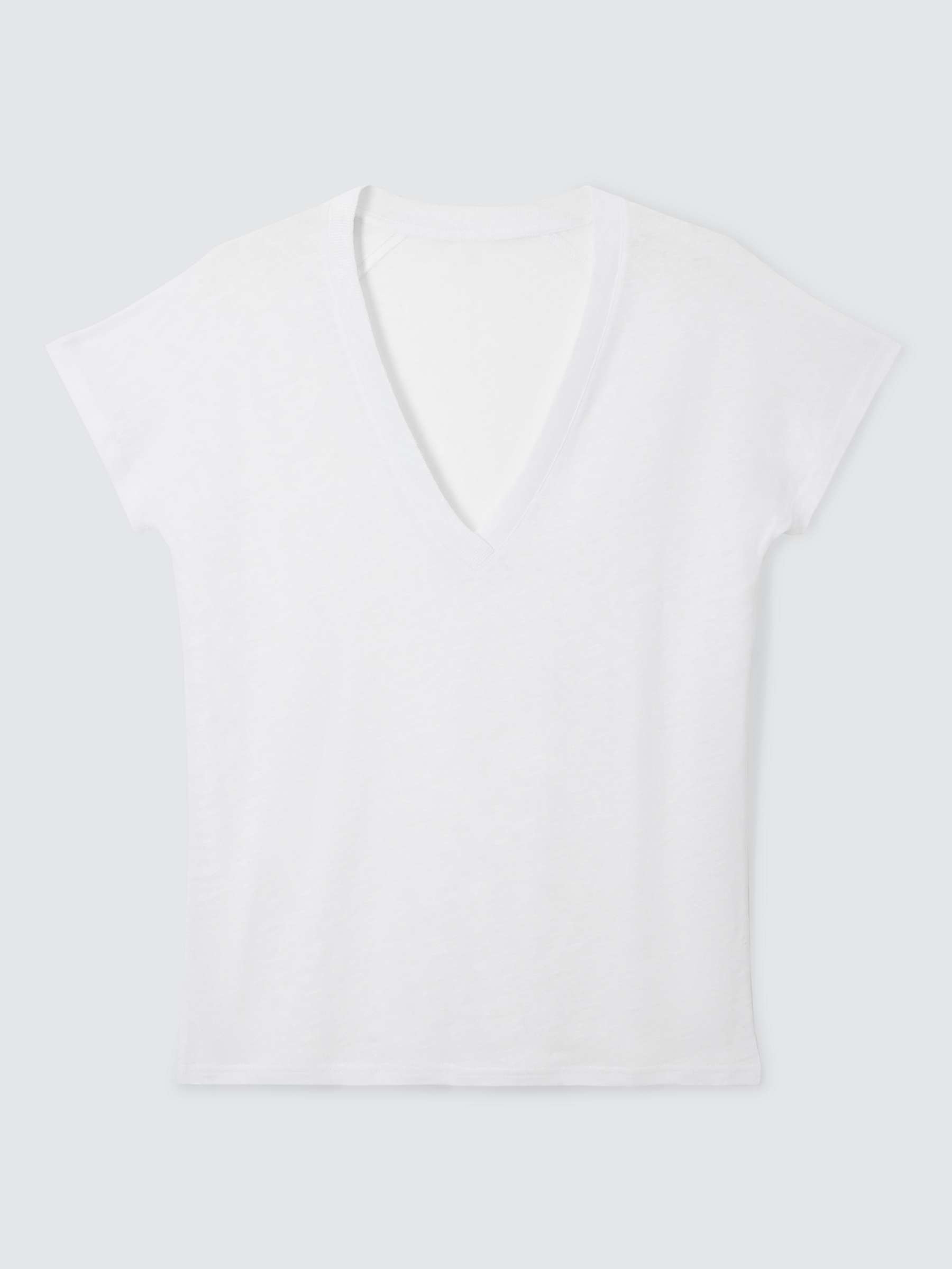 Buy John Lewis Linen V-Neck T-Shirt Online at johnlewis.com