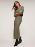 Mint Velvet Structured Maxi Skirt, Khaki