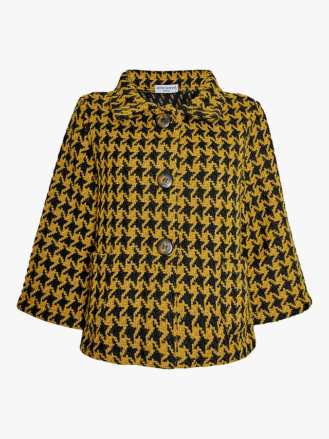 James Lakeland Short Houndstooth Jacket, Black/Yellow