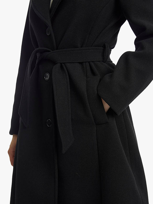 James Lakeland Button Belted Coat, Black