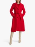 James Lakeland Button Belted Coat, Red