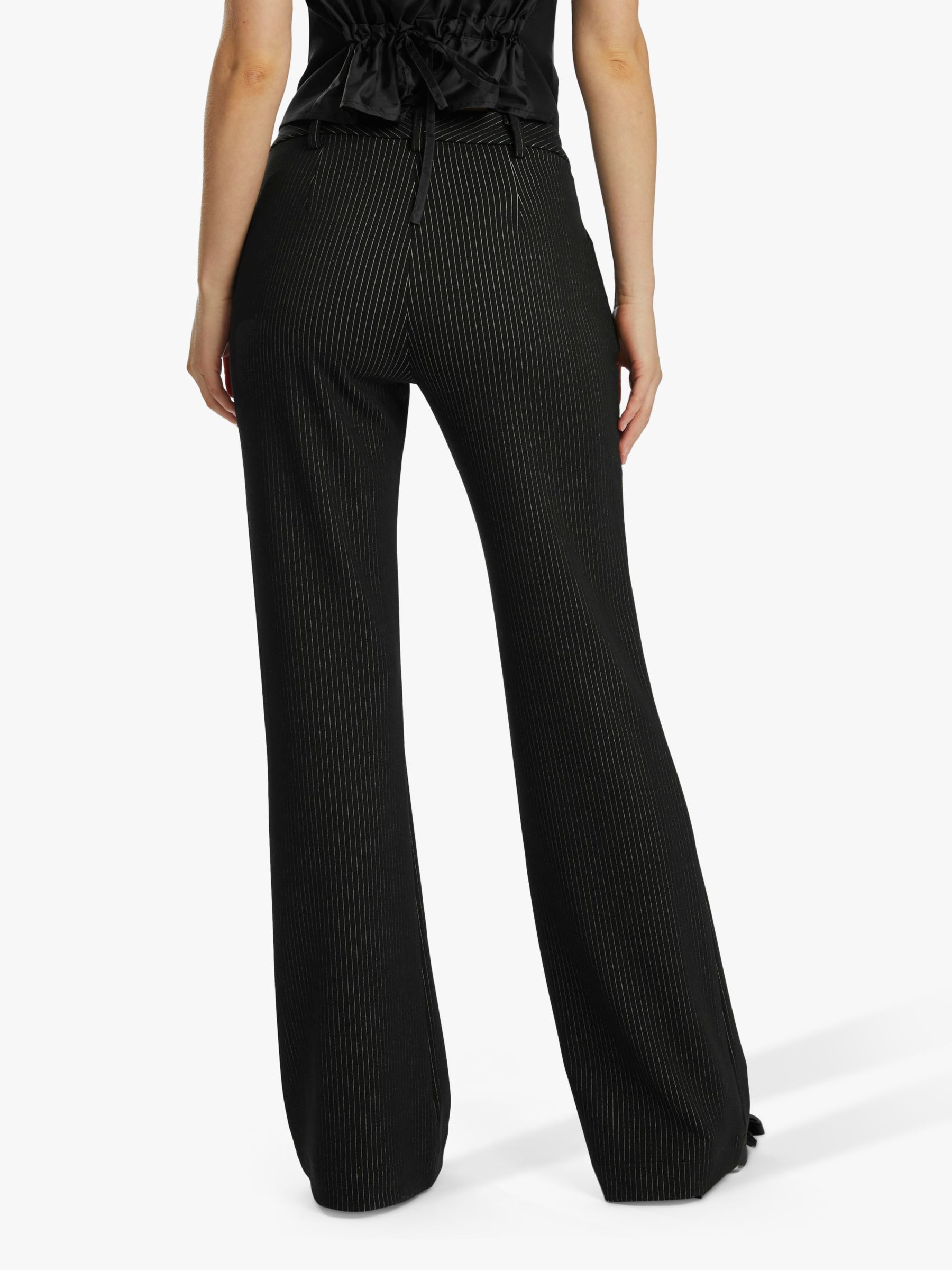 Buy James Lakeland Pinstripe Tailored Trousers, Black Online at johnlewis.com