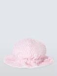 John Lewis Baby Gingham Sun Hat, Pink