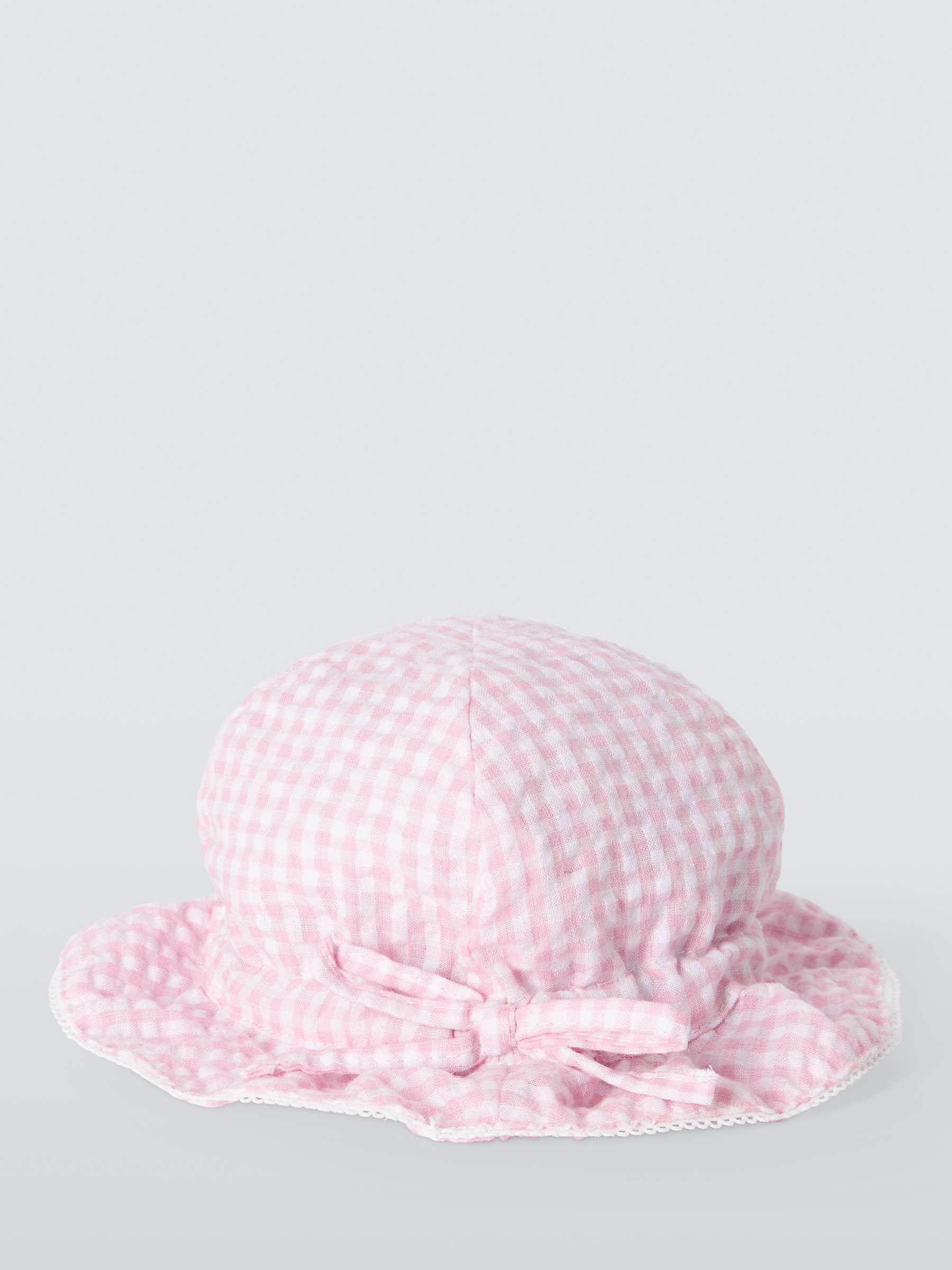 Buy John Lewis Baby Gingham Sun Hat, Pink Online at johnlewis.com