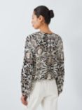AND/OR Dharna Floral Print Blouse, Black/Multi