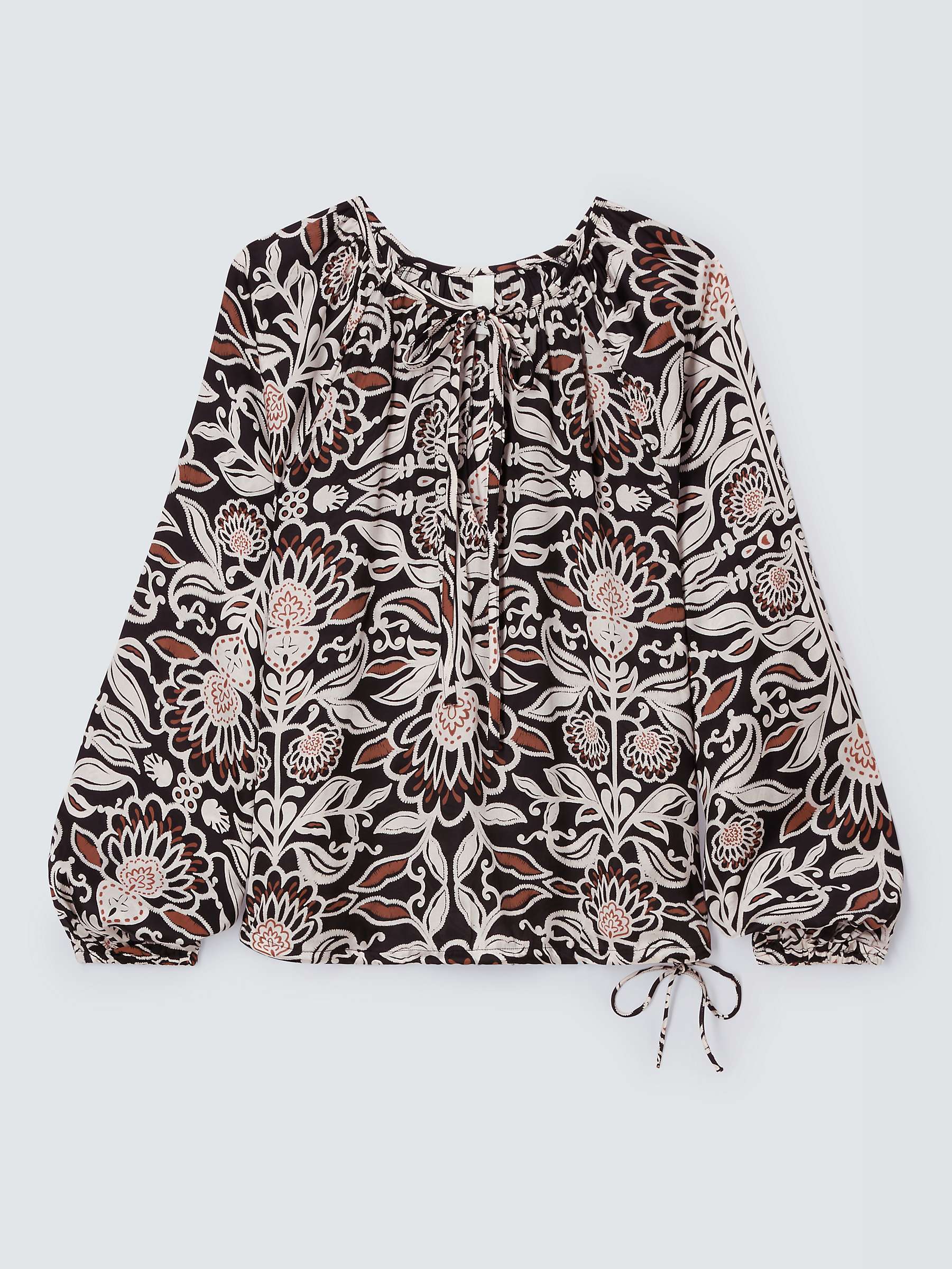 Buy AND/OR Dharna Floral Print Blouse, Black/Multi Online at johnlewis.com