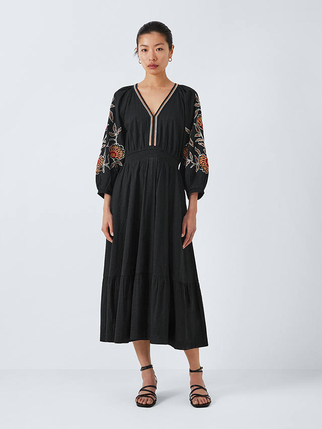 AND/OR Nirvana Embroidered Dress, Black