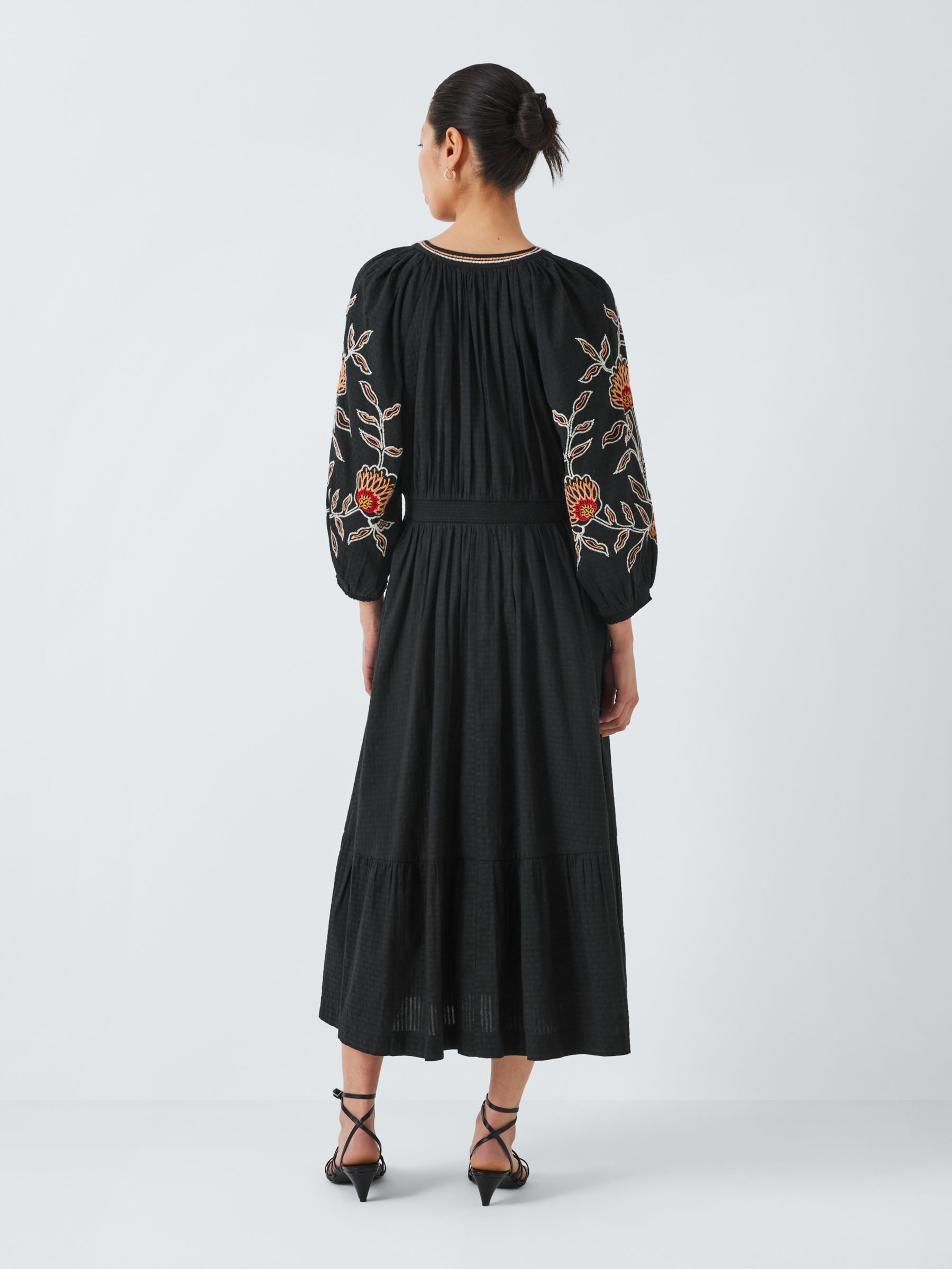 AND/OR Nirvana Embroidered Dress, Black, 6