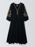 AND/OR Nirvana Embroidered Dress, Black