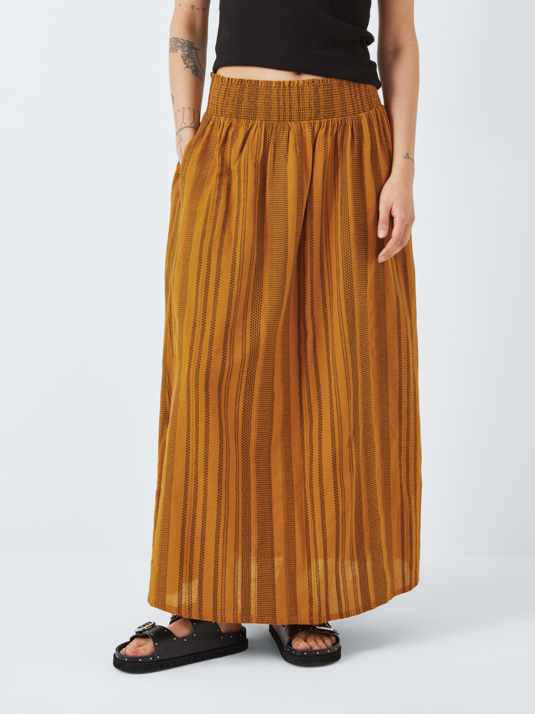 AND/OR Phoenix Jacquard Stripe Skirt, Yellow, 18