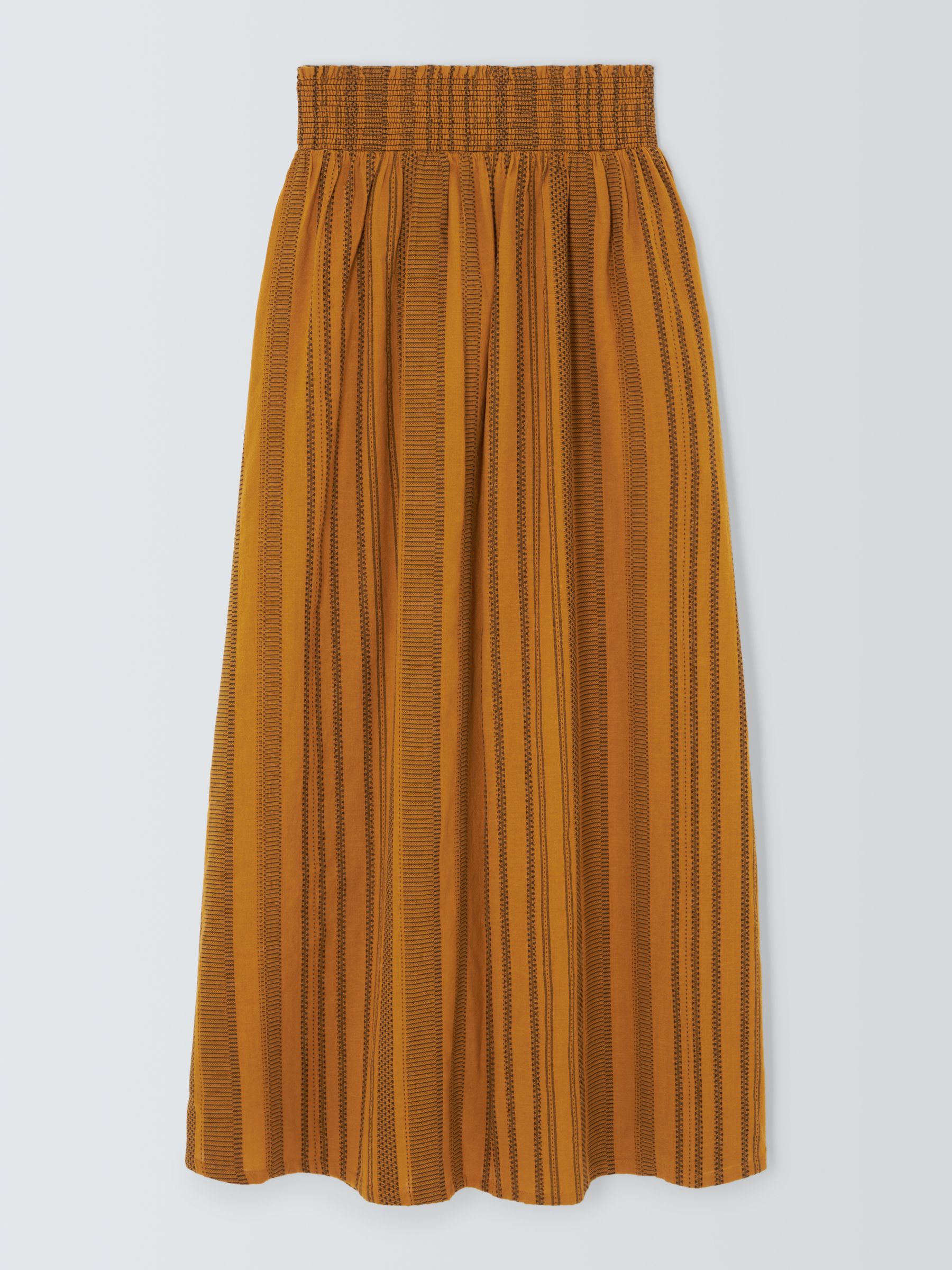 Buy AND/OR Phoenix Jacquard Stripe Skirt, Yellow Online at johnlewis.com