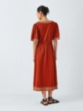 AND/OR Gianna Embroidered Dress, Rust