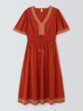 AND/OR Gianna Embroidered Dress, Rust