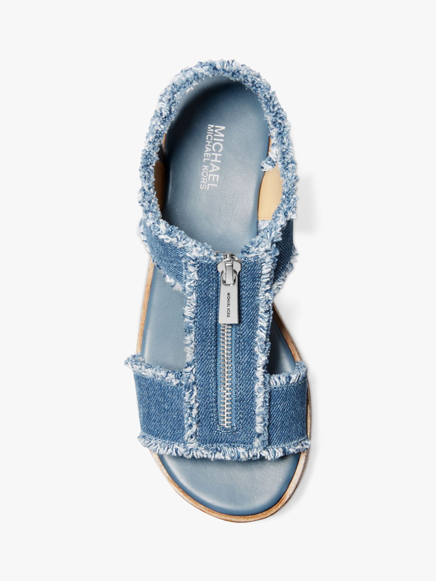 Michael Kors Berkley Denim Espadrille Flatform Sandals, Blue, 6