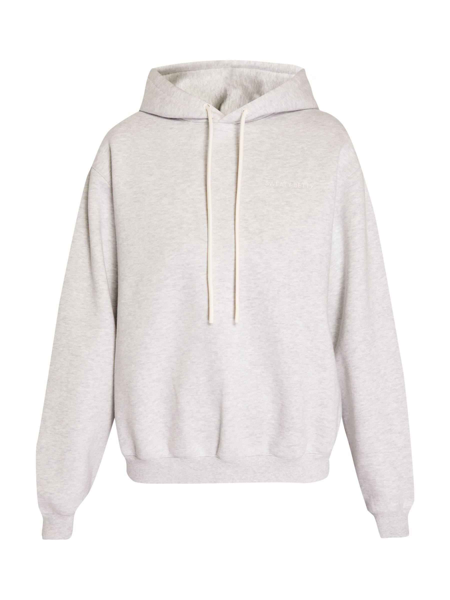 Sweaty Betty Elevated Hoodie, Ice Grey Marl at John Lewis & Partners