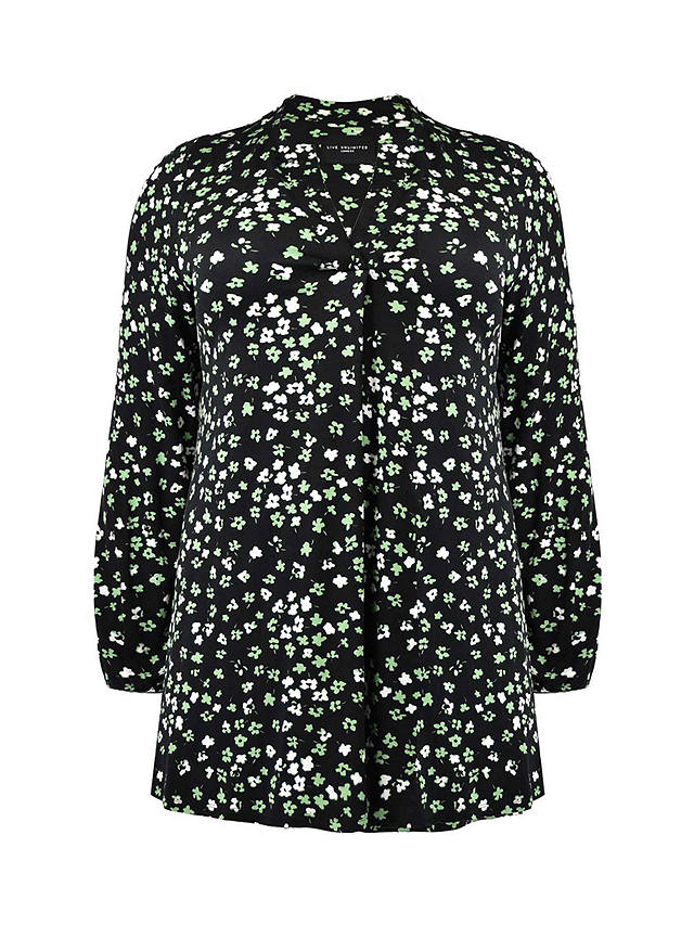 Live Unlimited Curve Ditsy Print Tunic, Green